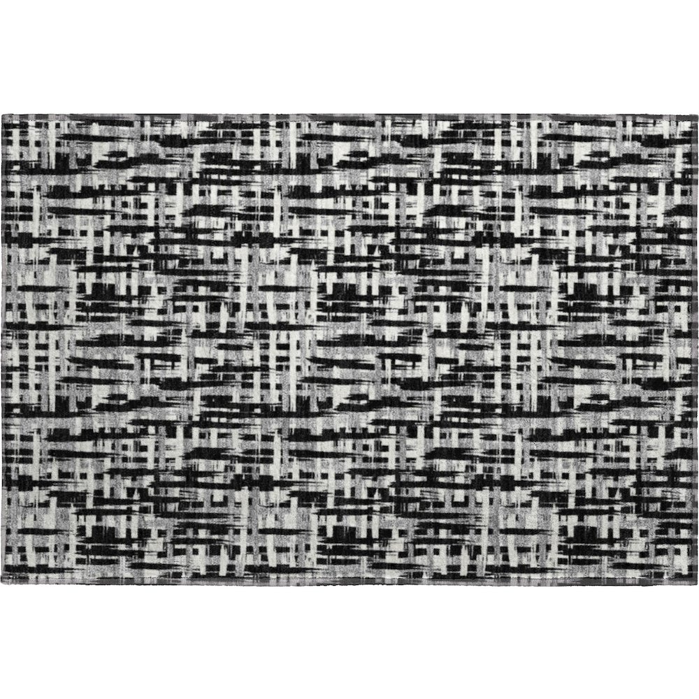 Premium Machine Washable Mayfield AMF1059 Black 1'8" x 2'6" Rug. Picture 1