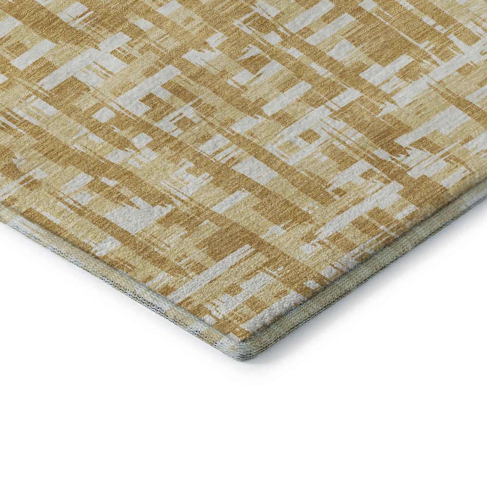 Premium Machine Washable Mayfield AMF1059 Gold 1'8" x 2'6" Rug. Picture 3