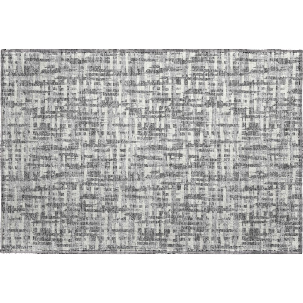 Premium Machine Washable Mayfield AMF1059 Gray 1'8" x 2'6" Rug. Picture 1