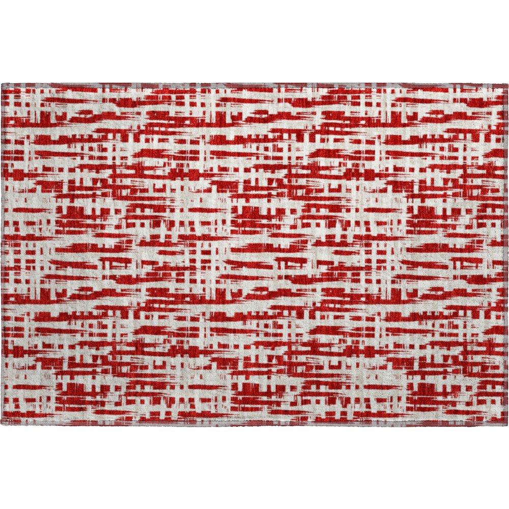 Premium Machine Washable Mayfield AMF1059 Red 1'8" x 2'6" Rug. Picture 1