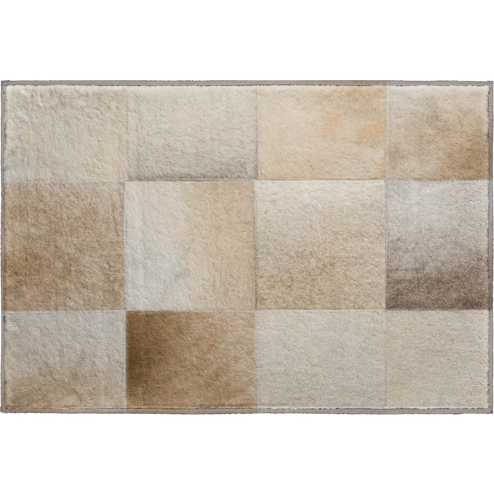 Premium Machine Washable Mayfield  Taupe 1'8" x 2'6" Rug. Picture 1