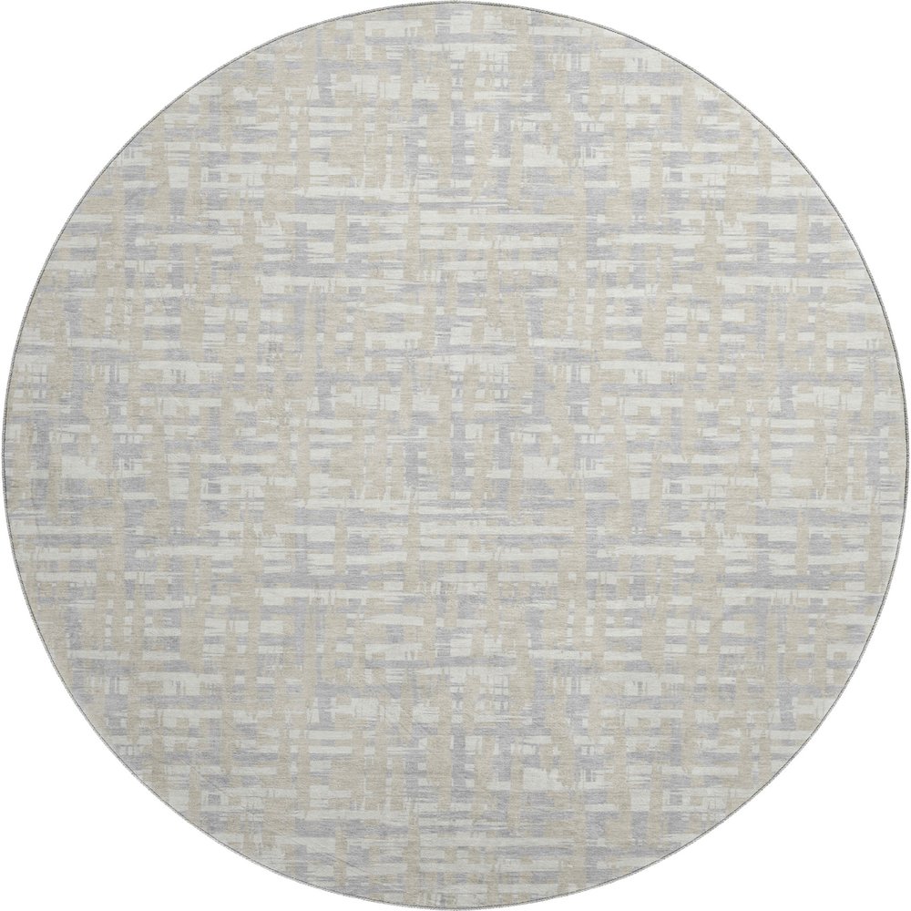 Premium Machine Washable Mayfield AMF1060 Beige 8' x 8' Round Rug. Picture 1