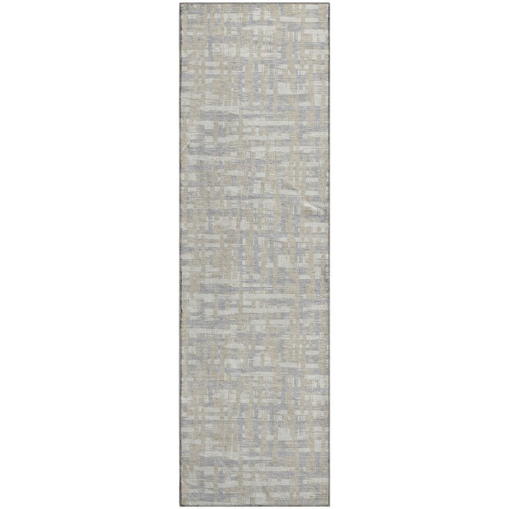 Premium Machine Washable Mayfield AMF1060 Beige 2'3" x 7'6" Runner Rug. Picture 1