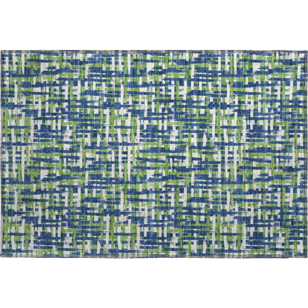 Premium Machine Washable Mayfield AMF1060 Navy 1'8" x 2'6" Rug. Picture 1