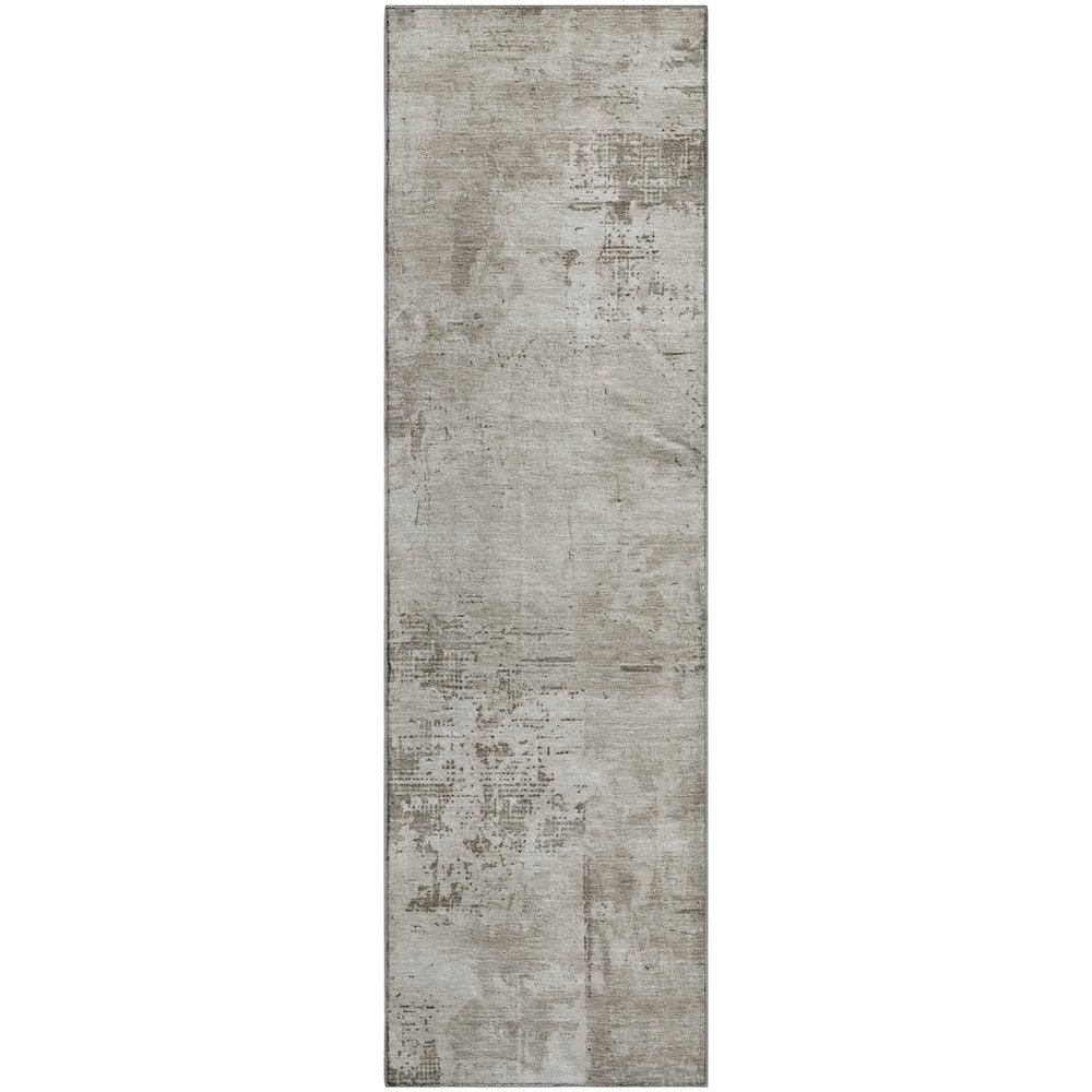 Premium Machine Washable Mayfield AMF1062 Beige 2'3" x 7'6" Runner Rug. Picture 1
