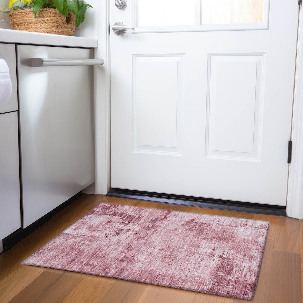 Premium Machine Washable Mayfield AMF1062 Blush 1'8" x 2'6" Rug. Picture 5