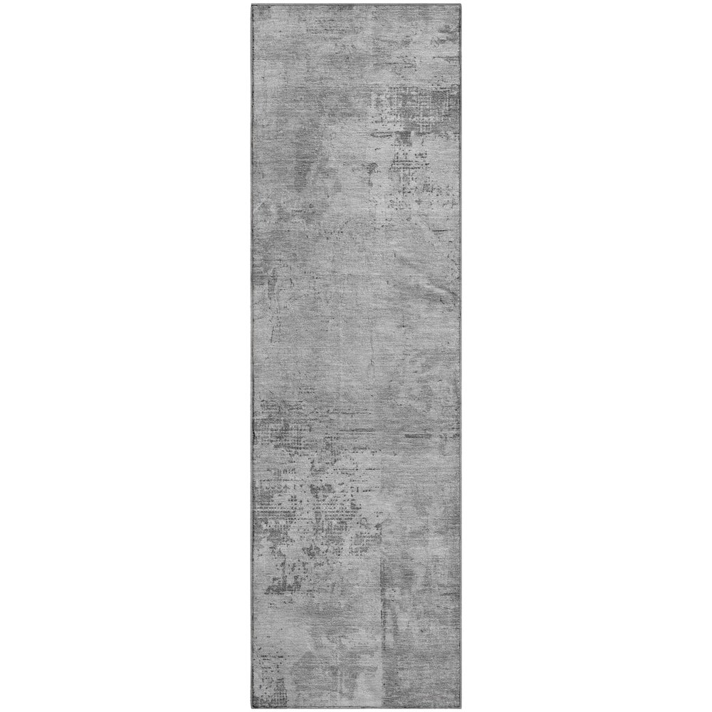 Premium Machine Washable Mayfield AMF1062 Gray 2'3" x 7'6" Runner Rug. Picture 1