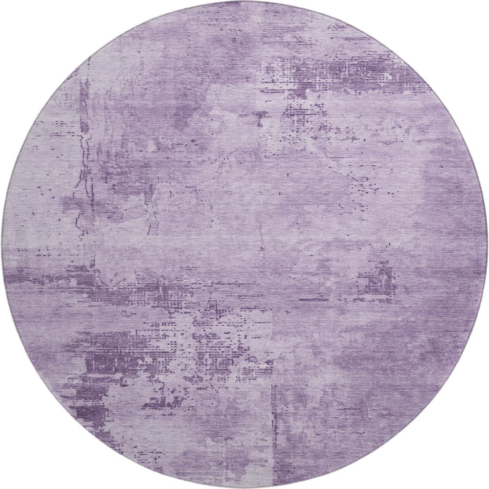 Premium Machine Washable Mayfield AMF1062 Lavender 8' x 8' Round Rug. Picture 1