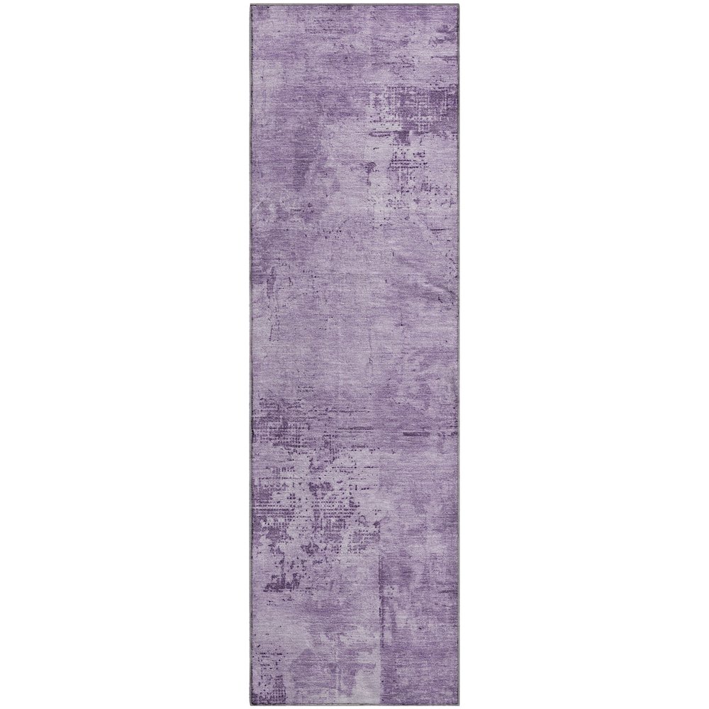 Premium Machine Washable Mayfield AMF1062 Lavender 2'3" x 7'6" Runner Rug. Picture 1
