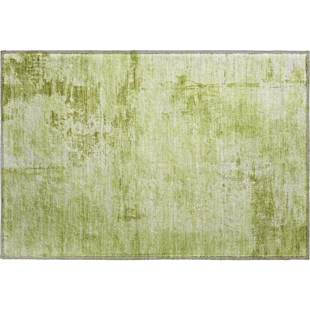 Premium Machine Washable Mayfield AMF1062 Lime 1'8" x 2'6" Rug. Picture 1