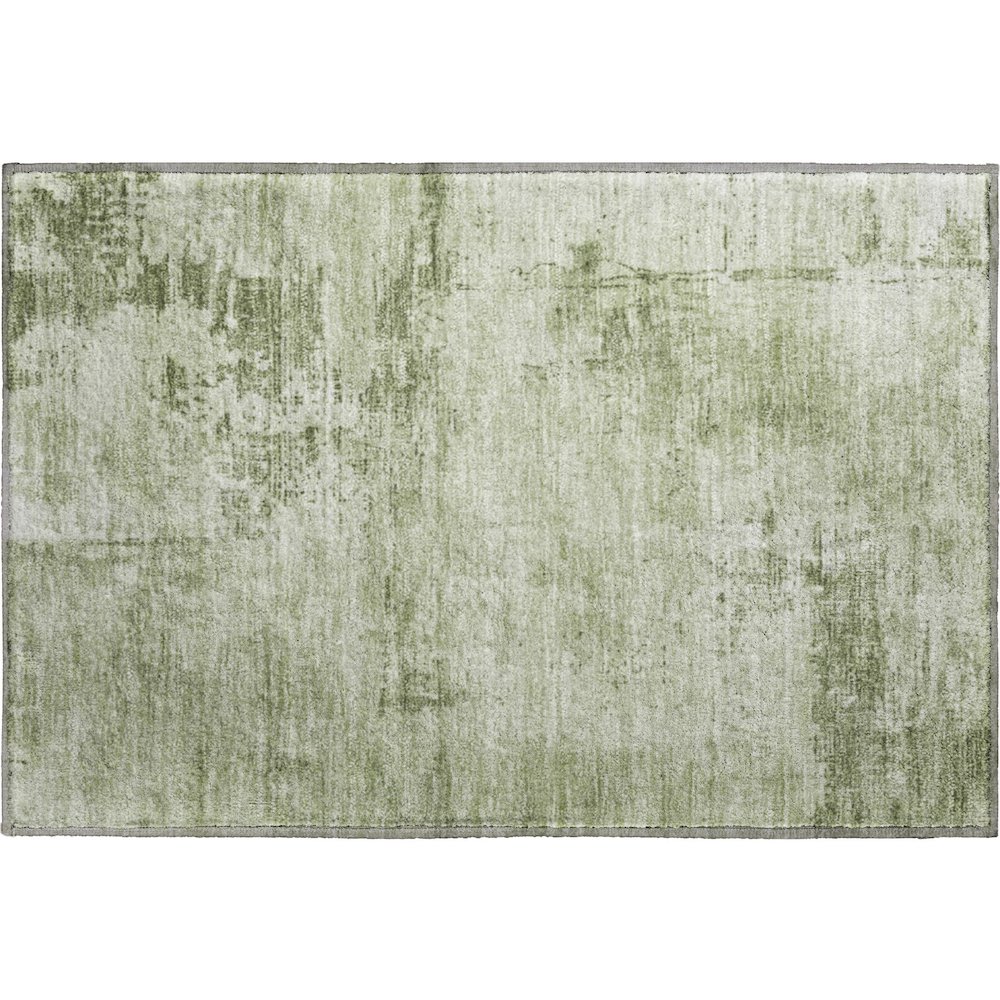 Premium Machine Washable Mayfield AMF1062 Olive 1'8" x 2'6" Rug. Picture 1