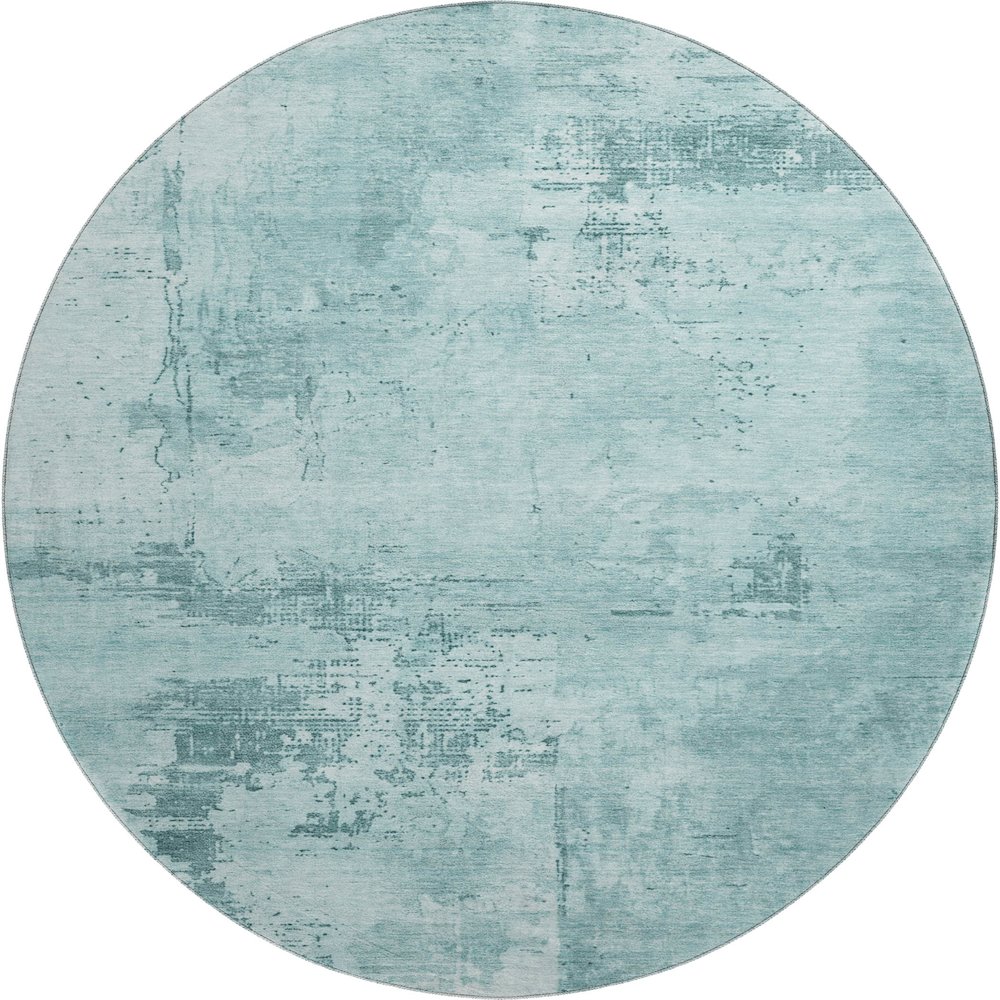 Premium Machine Washable Mayfield AMF1062 Seafoam 8' x 8' Round Rug. Picture 1