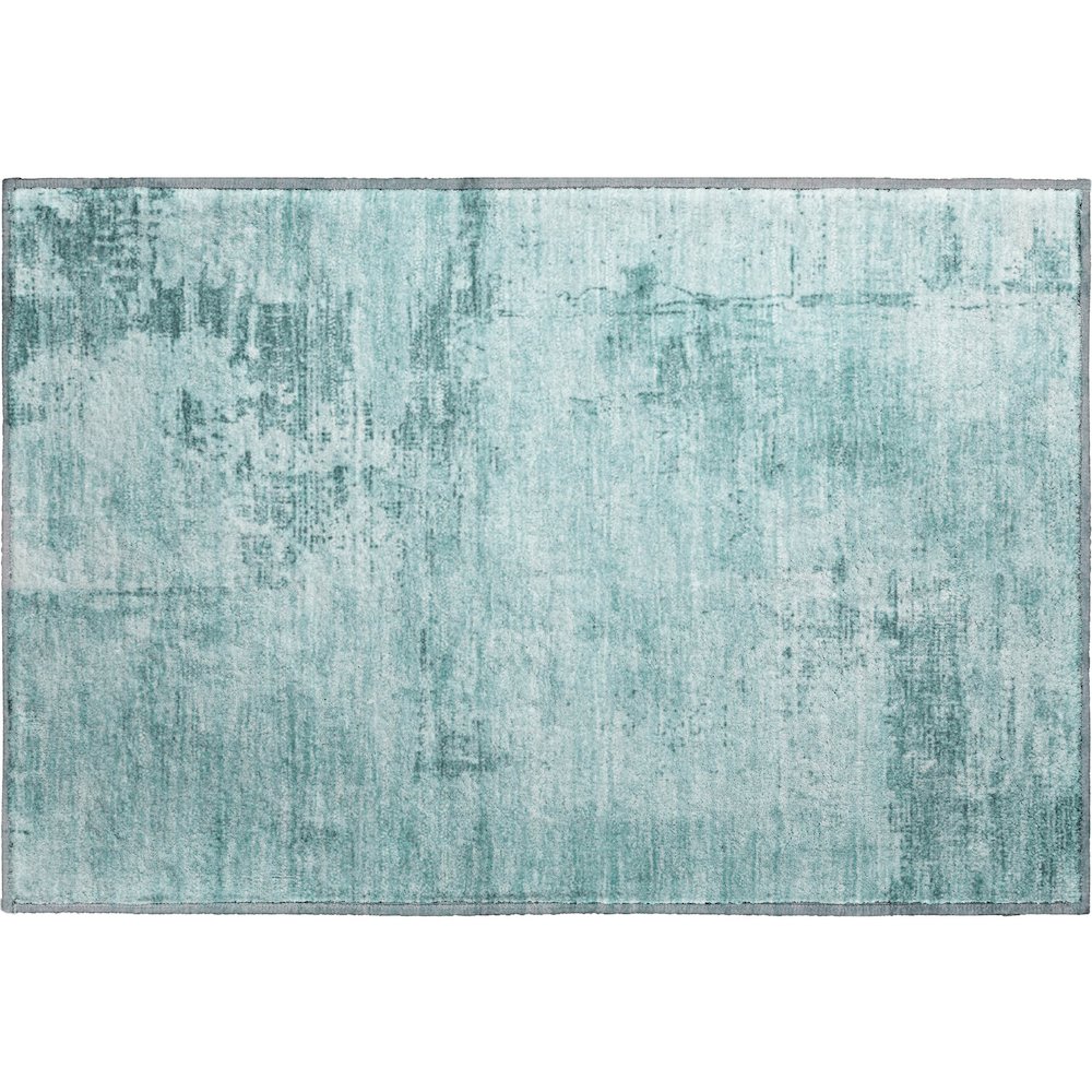Premium Machine Washable Mayfield AMF1062 Seafoam 1'8" x 2'6" Rug. Picture 1