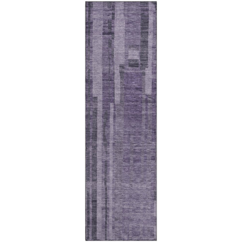 Premium Machine Washable Mayfield AMF1063 Purple 2'3" x 7'6" Runner Rug. Picture 1