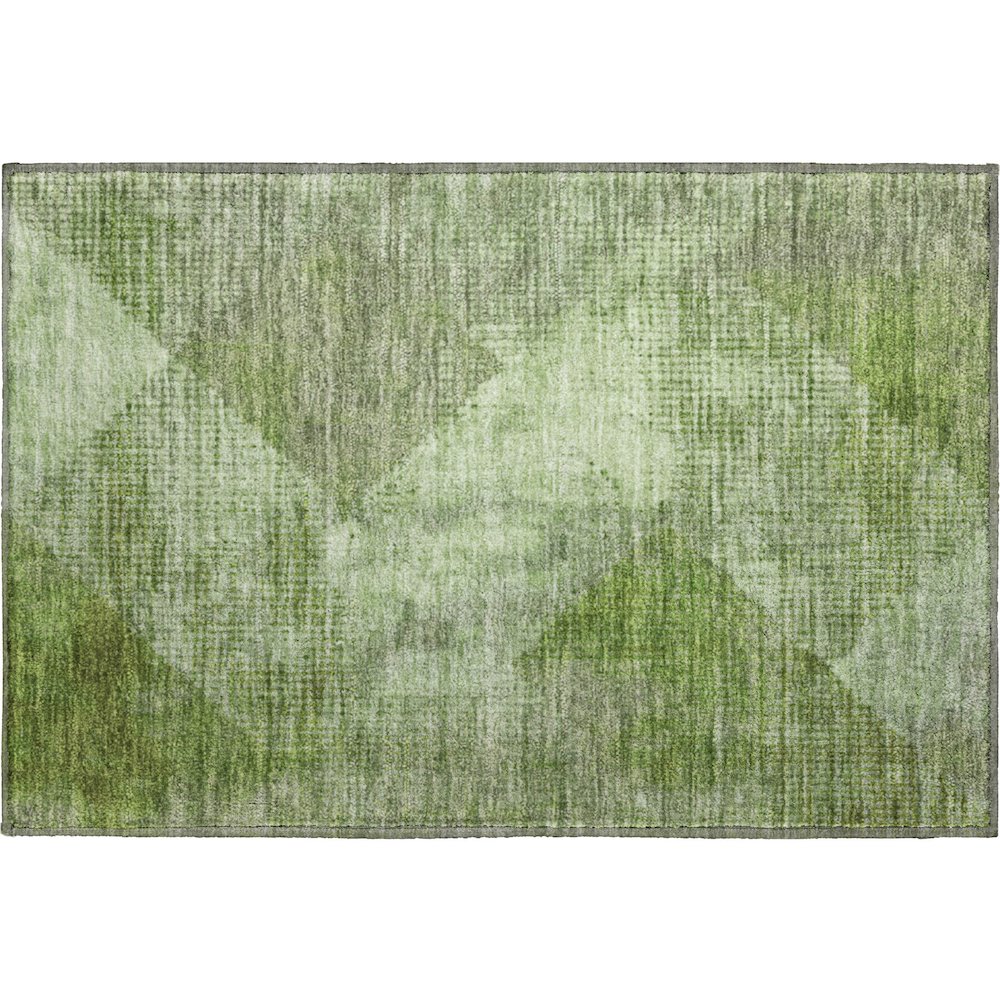 Premium Machine Washable Mayfield AMF1065 Green 1'8" x 2'6" Rug. Picture 1