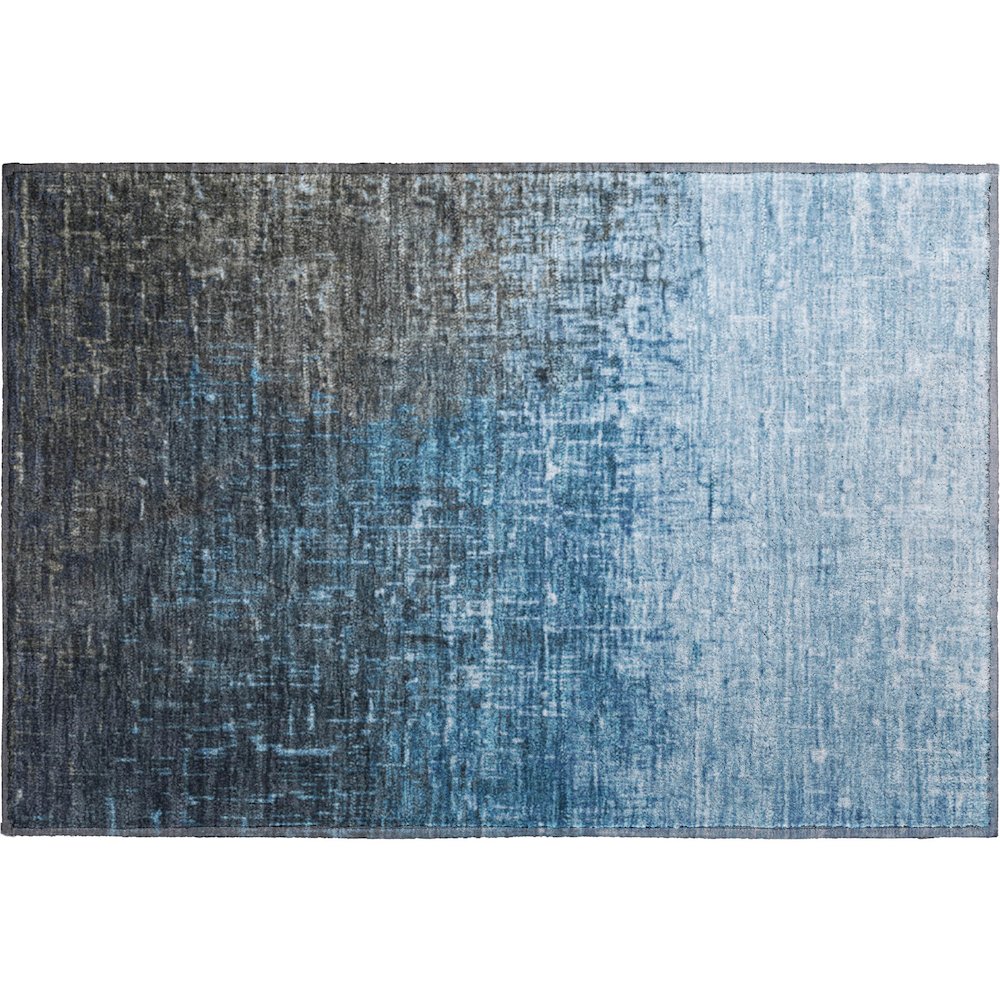 Premium Machine Washable Mayfield AMF1066 Blue 1'8" x 2'6" Rug. Picture 1