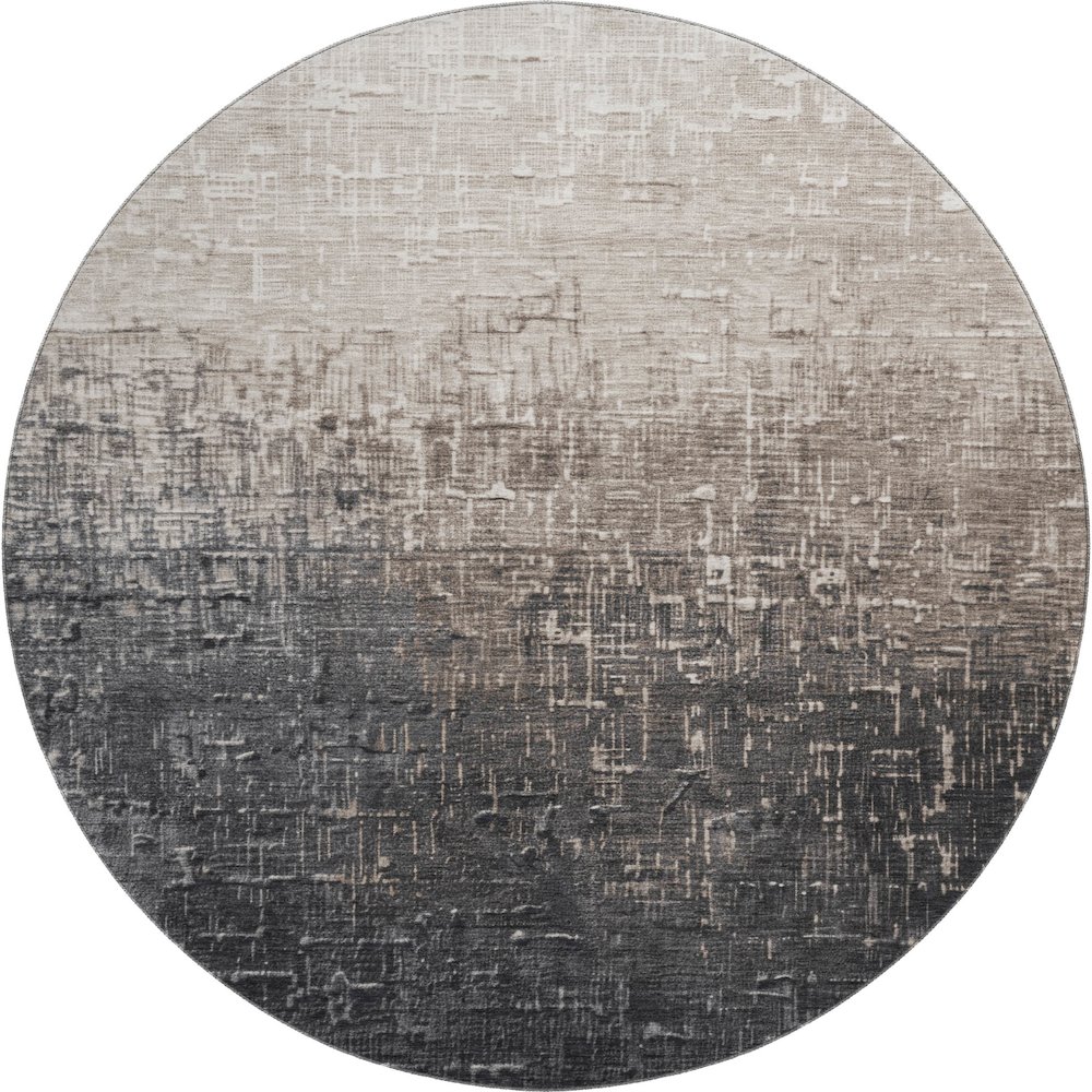 Premium Machine Washable Mayfield AMF1066 Khaki 8' x 8' Round Rug. Picture 1