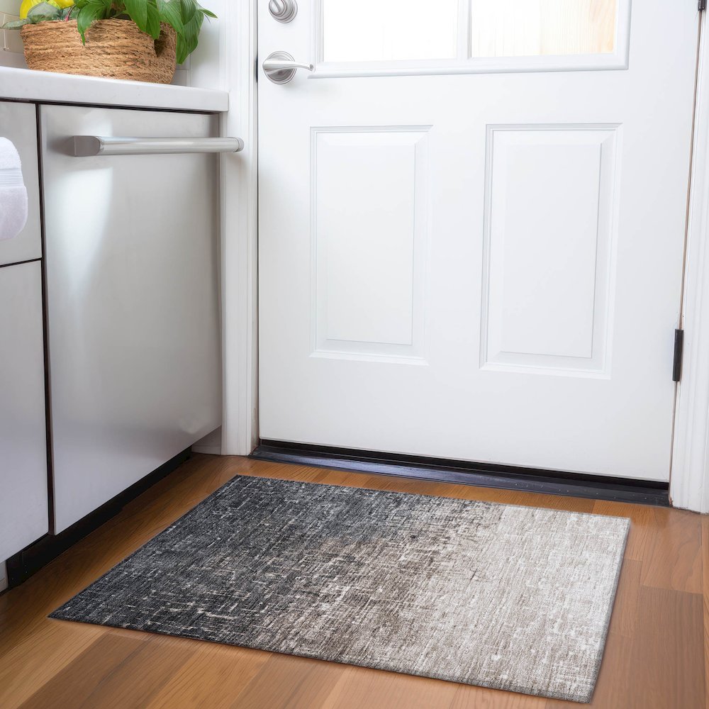 Premium Machine Washable Mayfield AMF1066 Khaki 1'8" x 2'6" Rug. Picture 5
