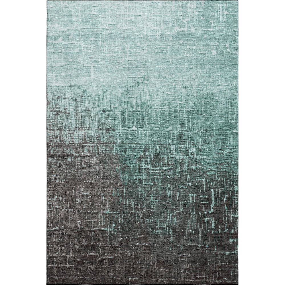 Premium Machine Washable Mayfield AMF1066 Teal 2'6" x 3'10" Rug. Picture 1