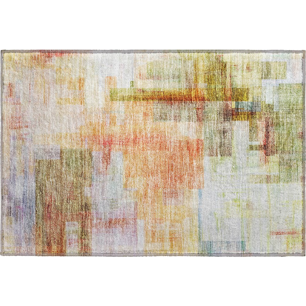 Premium Machine Washable Mayfield AMF1067 Coral 1'8" x 2'6" Rug. Picture 1