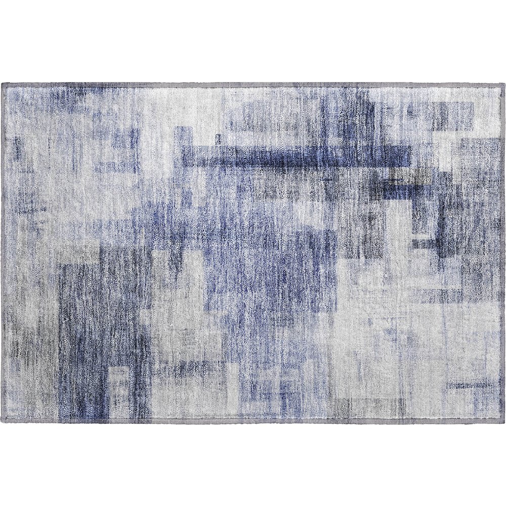 Premium Machine Washable Mayfield AMF1067 Denim 1'8" x 2'6" Rug. Picture 1