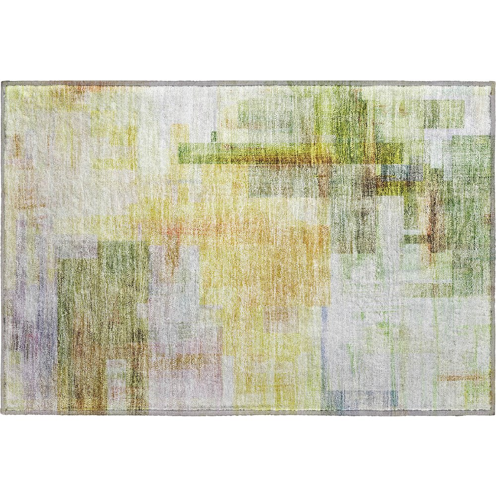 Premium Machine Washable Mayfield AMF1067 Green 1'8" x 2'6" Rug. Picture 1