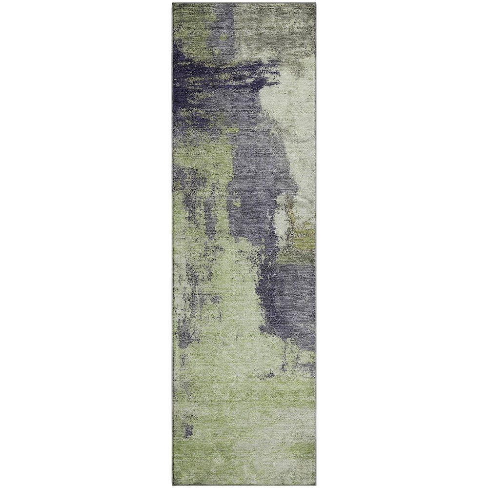 Premium Machine Washable Mayfield AMF1068 Fern 2'3" x 7'6" Runner Rug. Picture 1