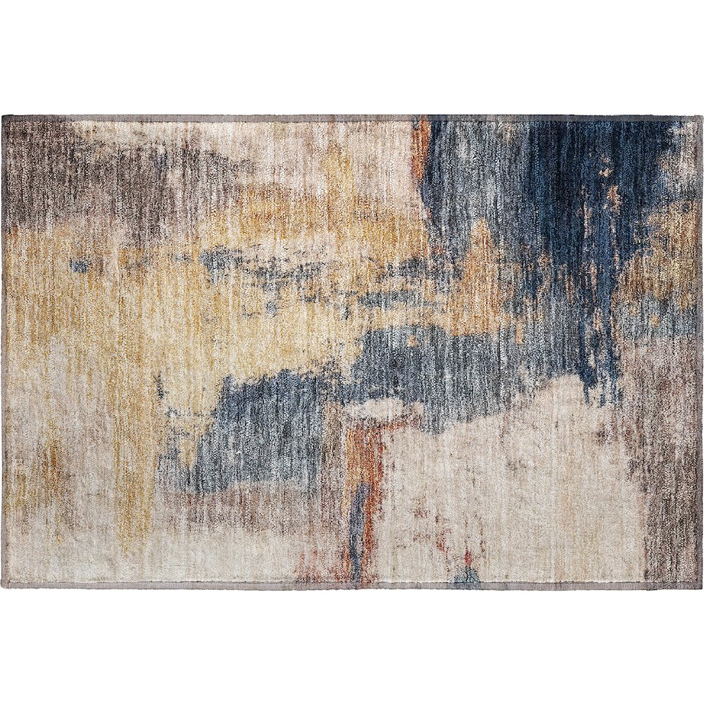 Premium Machine Washable Mayfield AMF1068 Gold 1'8" x 2'6" Rug. Picture 1