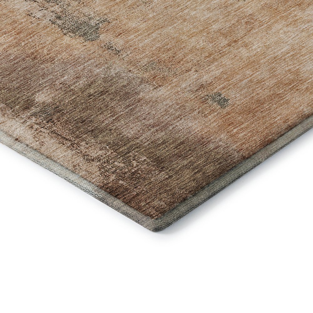 Premium Machine Washable Mayfield AMF1068 Terracotta 1'8" x 2'6" Rug. Picture 3