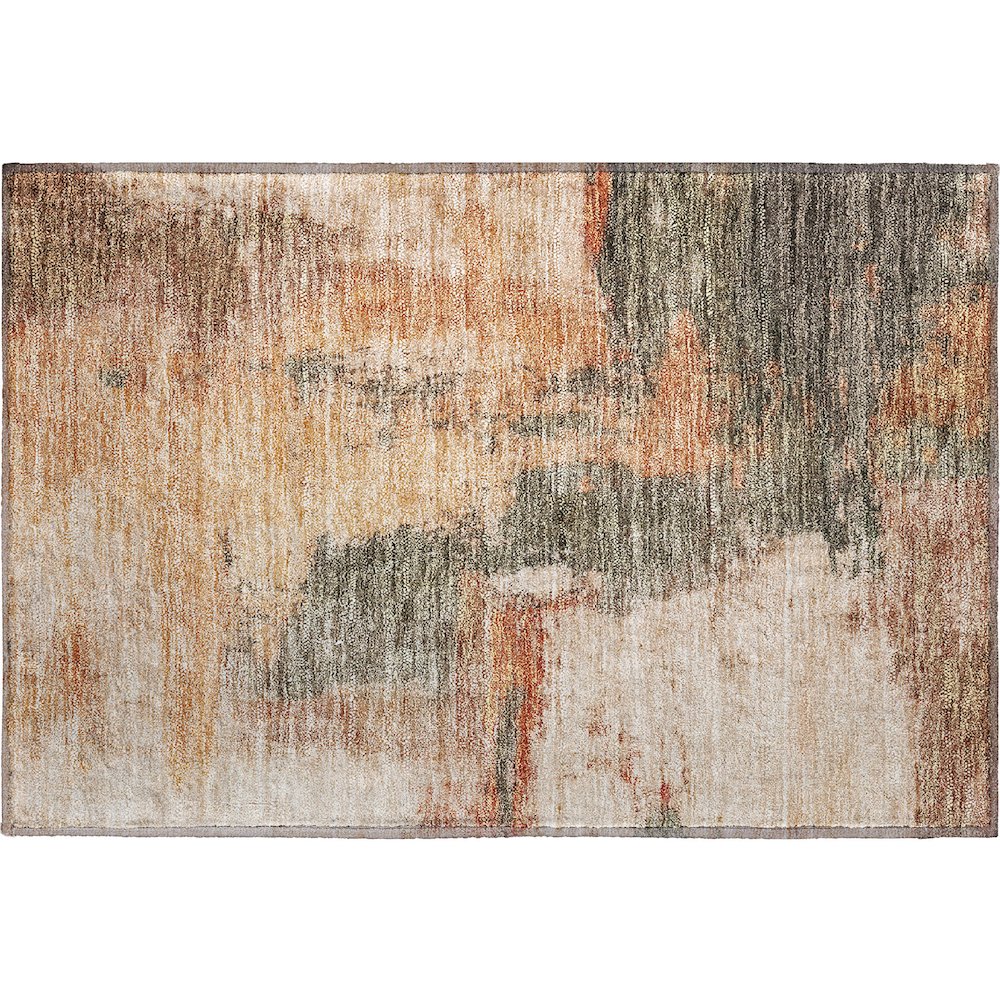 Premium Machine Washable Mayfield AMF1068 Terracotta 1'8" x 2'6" Rug. Picture 1