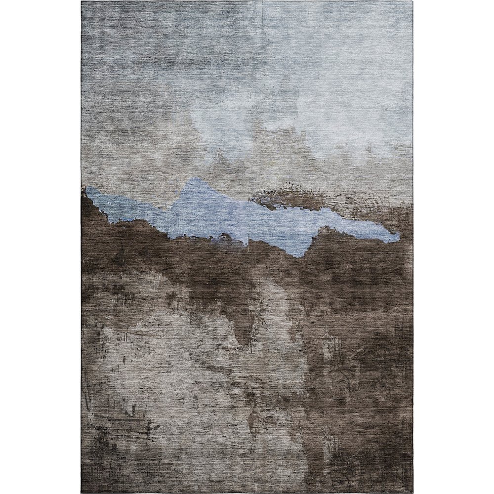 Premium Machine Washable Mayfield AMF1069 Chocolate 2'6" x 3'10" Rug. Picture 1
