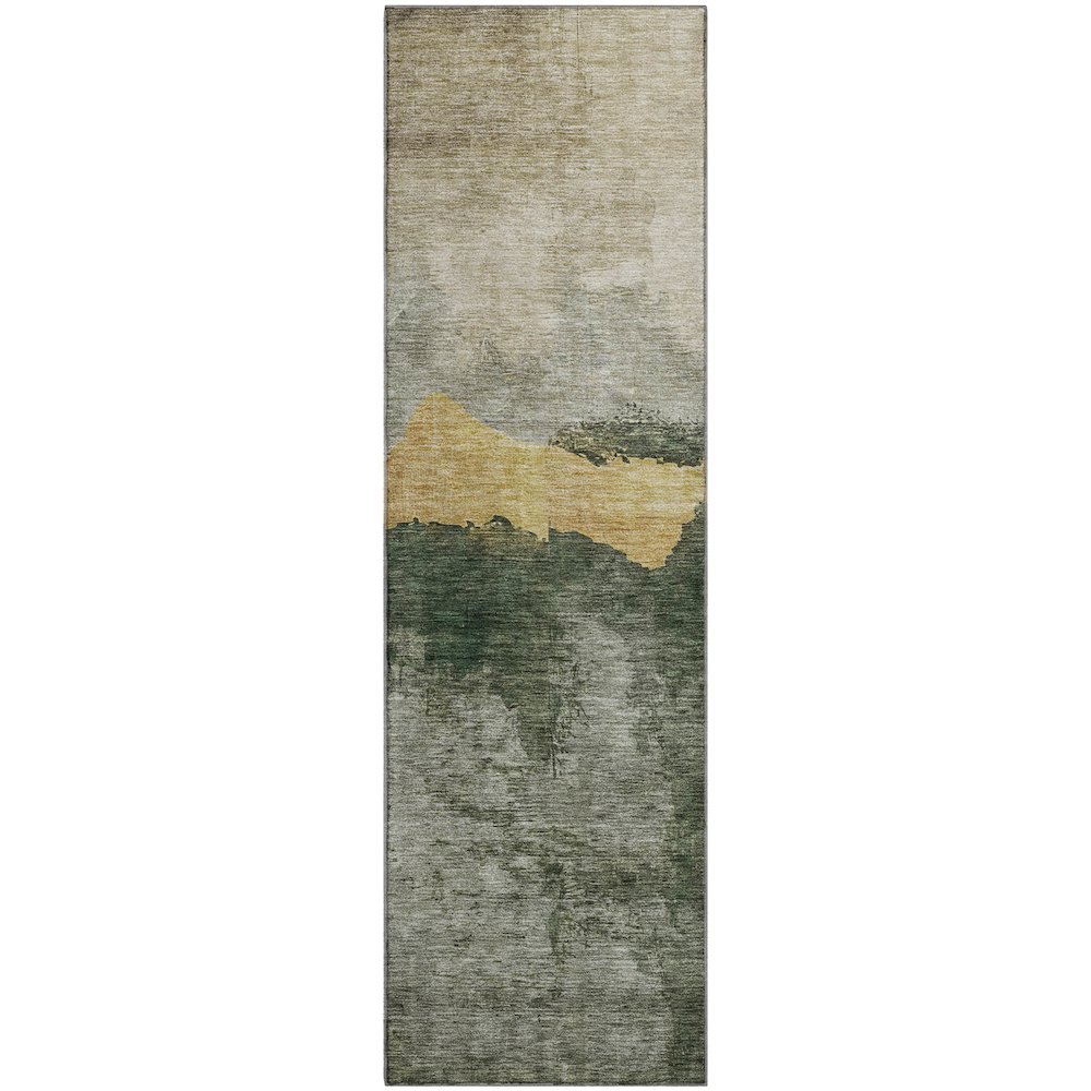 Premium Machine Washable Mayfield AMF1069 Fern 2'3" x 7'6" Runner Rug. Picture 1