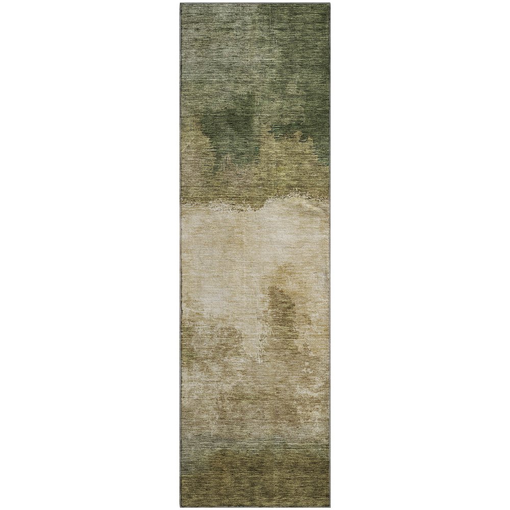 Premium Machine Washable Mayfield AMF1070 Fern 2'3" x 7'6" Runner Rug. Picture 1