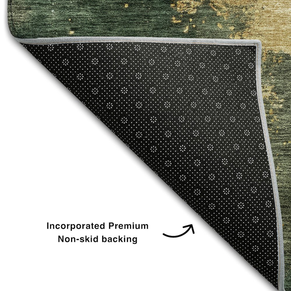 Premium Machine Washable Mayfield AMF1072 Fern 1'8" x 2'6" Rug. Picture 2