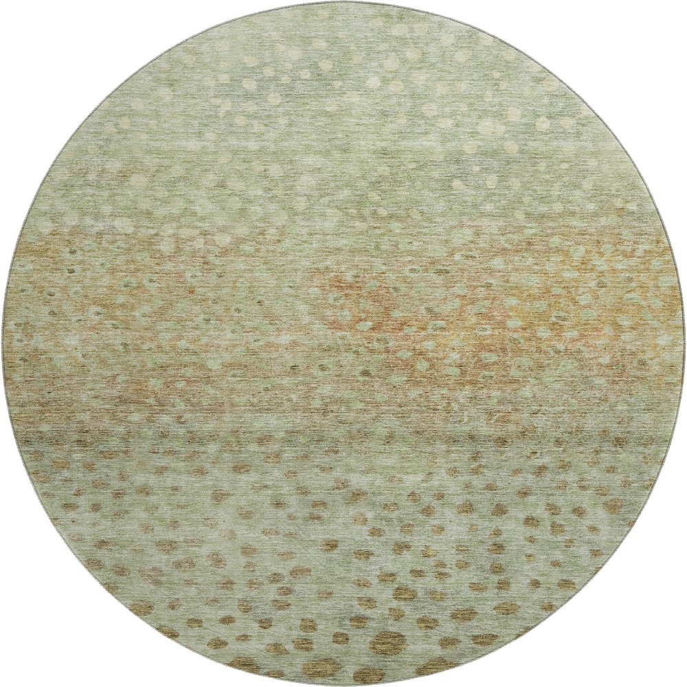 Premium Machine Washable Mayfield AMF1074 Aloe 8' x 8' Round Rug. Picture 1
