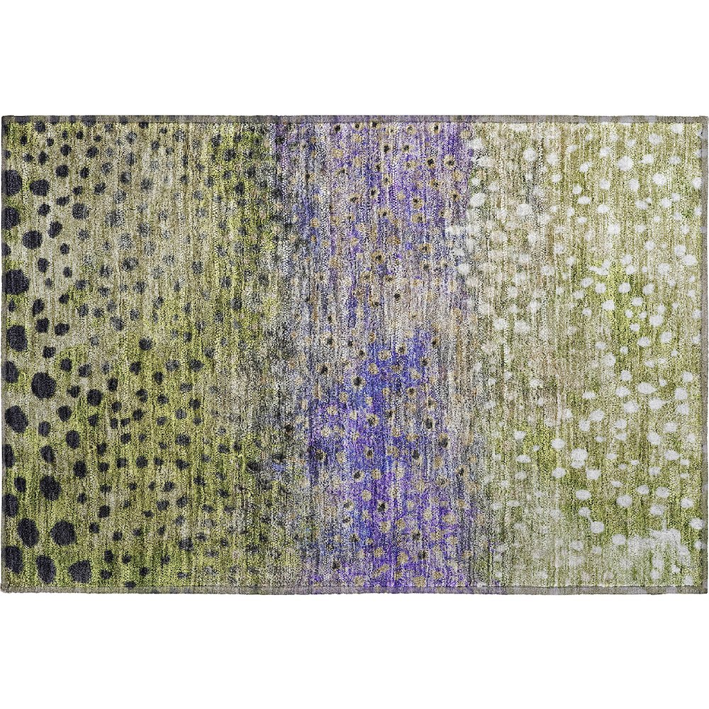 Premium Machine Washable Mayfield AMF1074 Green 1'8" x 2'6" Rug. Picture 1