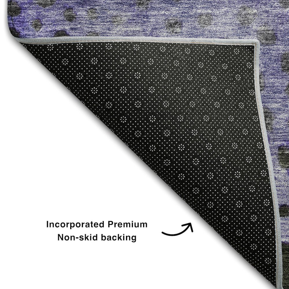 Premium Machine Washable Mayfield AMF1074 Purple 1'8" x 2'6" Rug. Picture 2
