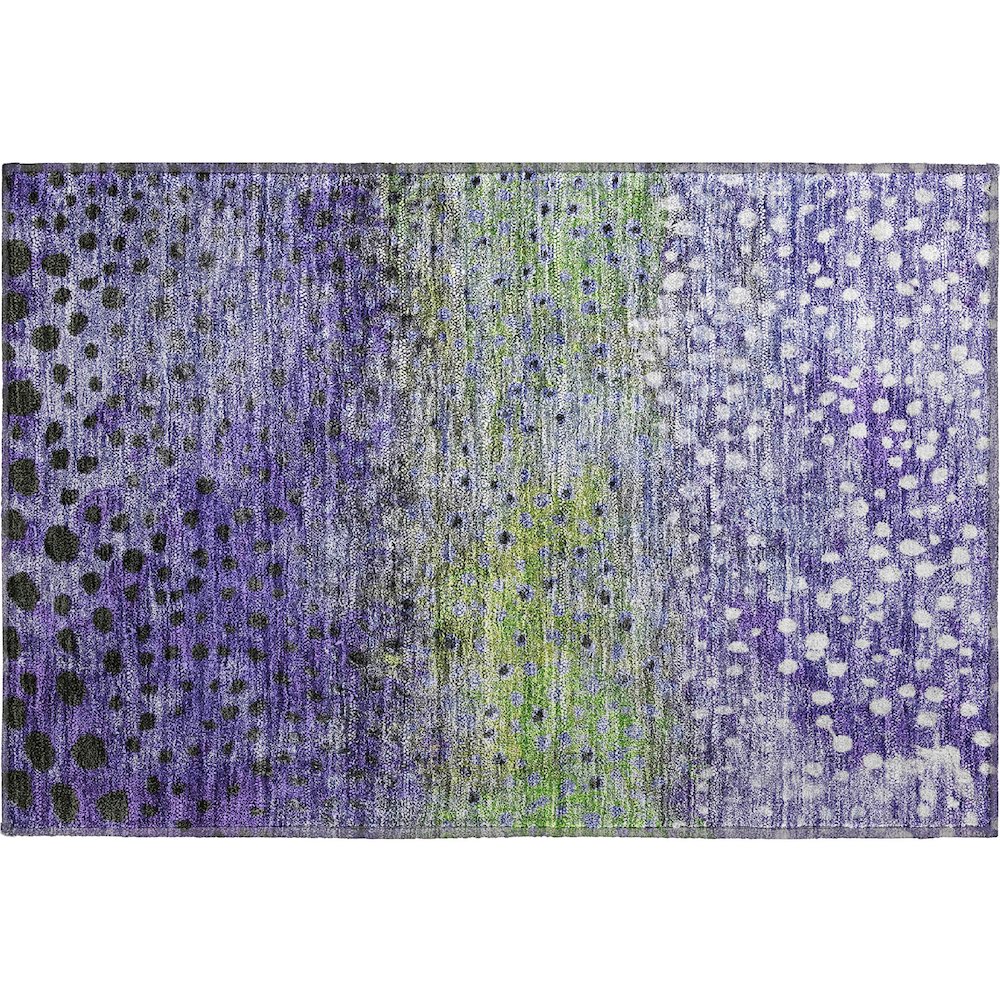 Premium Machine Washable Mayfield AMF1074 Purple 1'8" x 2'6" Rug. Picture 1