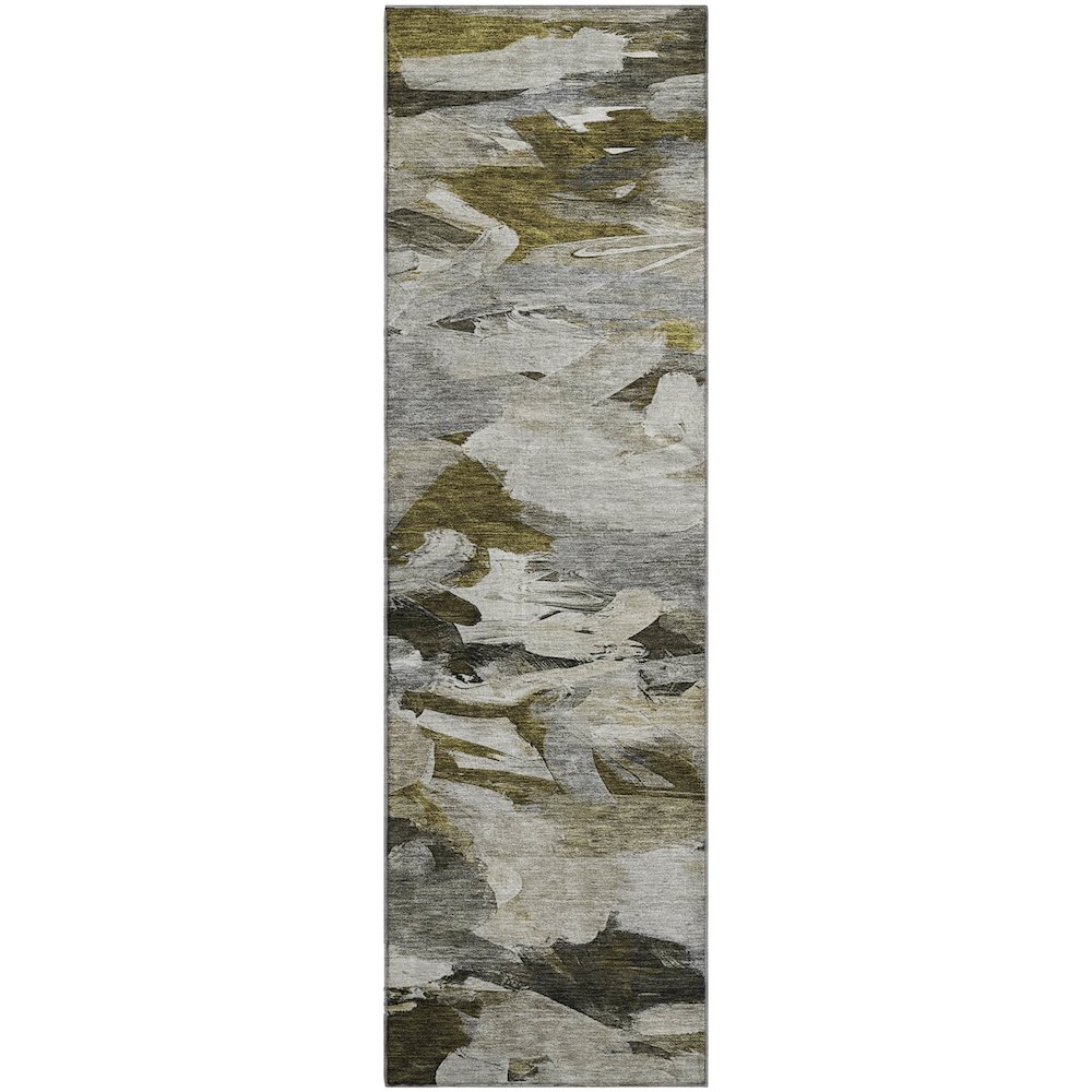 Premium Machine Washable Mayfield AMF1075 Granite 2'3" x 7'6" Runner Rug. Picture 1