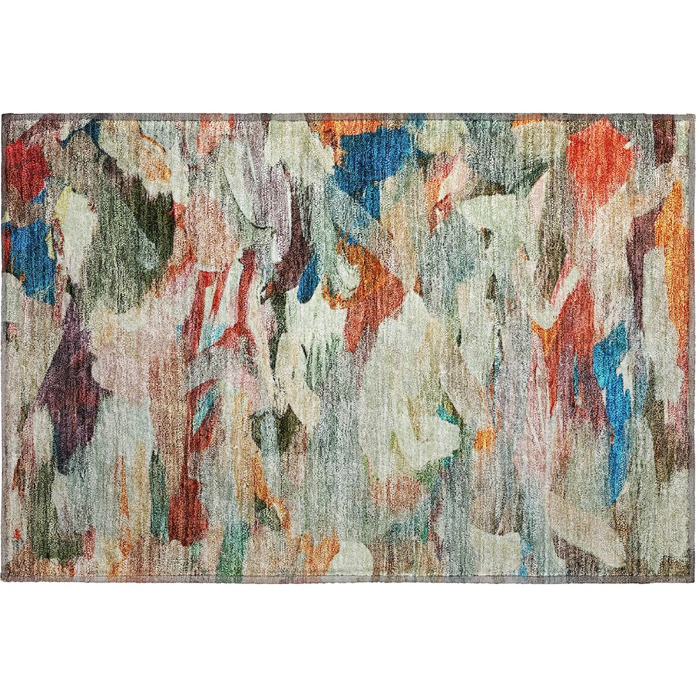 Premium Machine Washable Mayfield AMF1075 Green 1'8" x 2'6" Rug. Picture 1