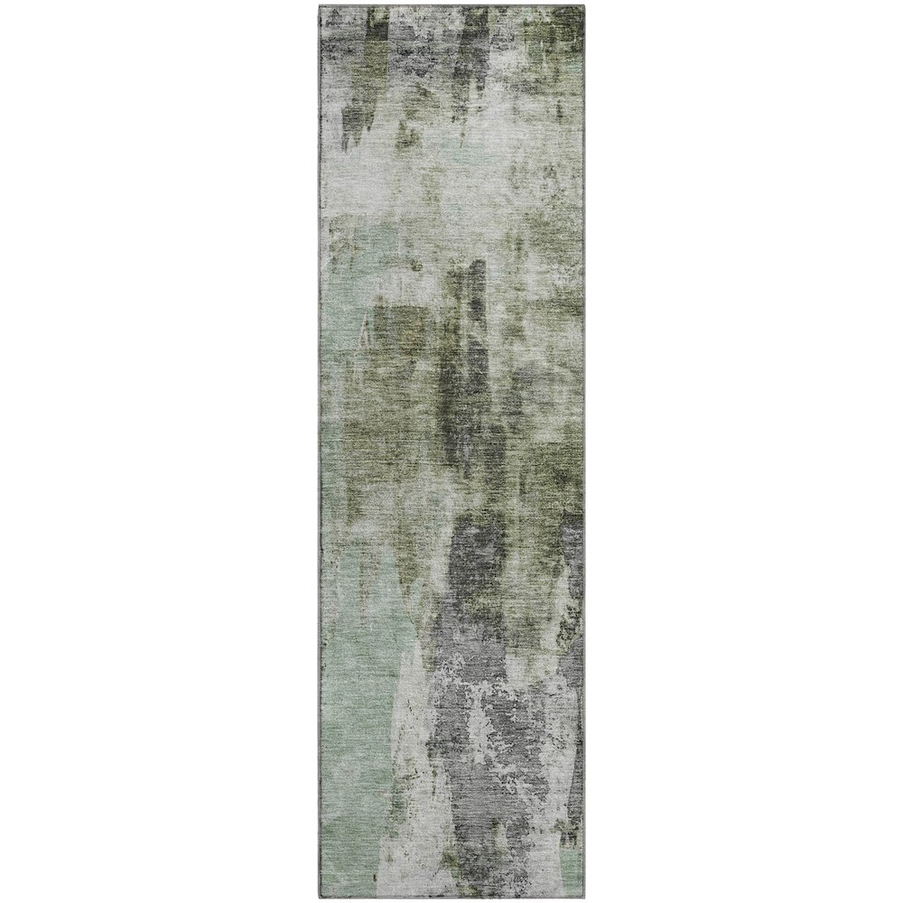 Premium Machine Washable Mayfield AMF1076 Mint 2'3" x 7'6" Runner Rug. Picture 1