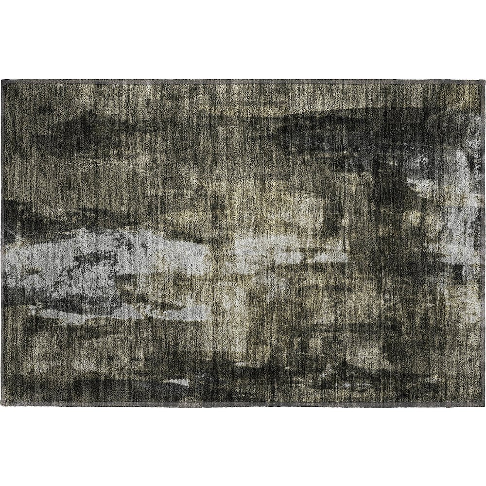 Premium Machine Washable Mayfield AMF1077 Charcoal 1'8" x 2'6" Rug. Picture 1