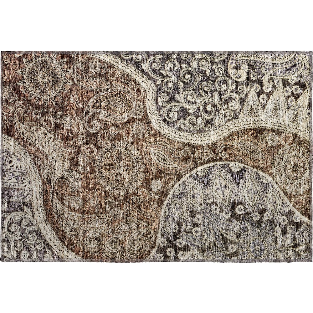 Premium Machine Washable Mayfield AMF1078 Brown 1'8" x 2'6" Rug. Picture 1