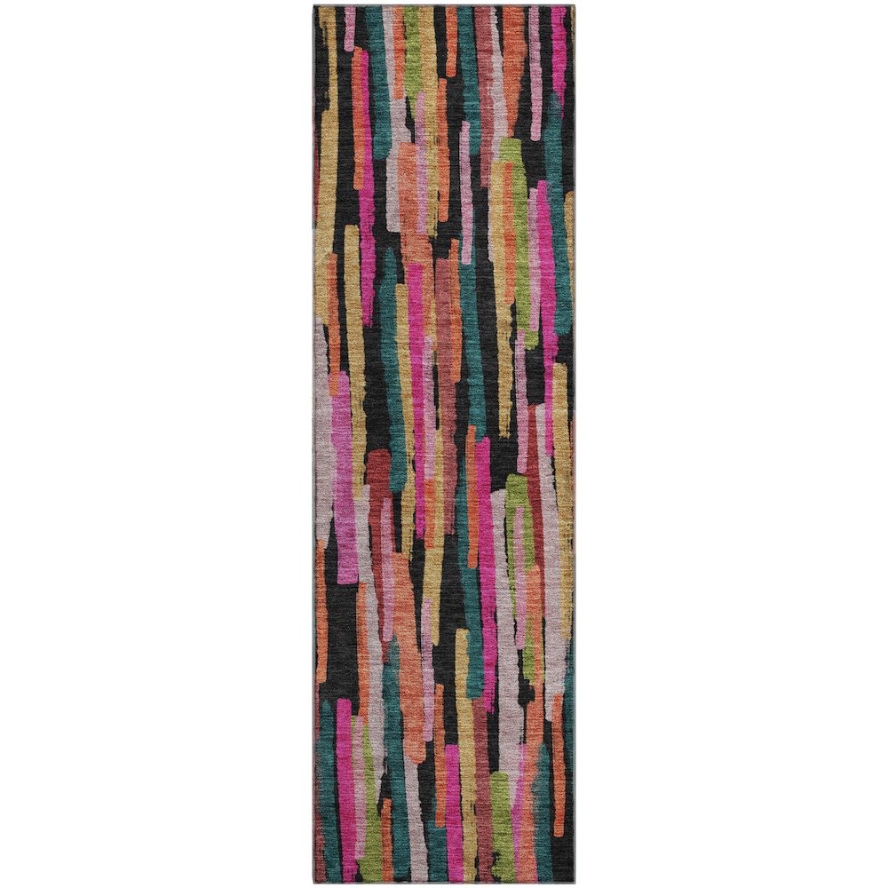 Premium Machine Washable Mayfield AMF1079 Pink 2'3" x 7'6" Runner Rug. Picture 1
