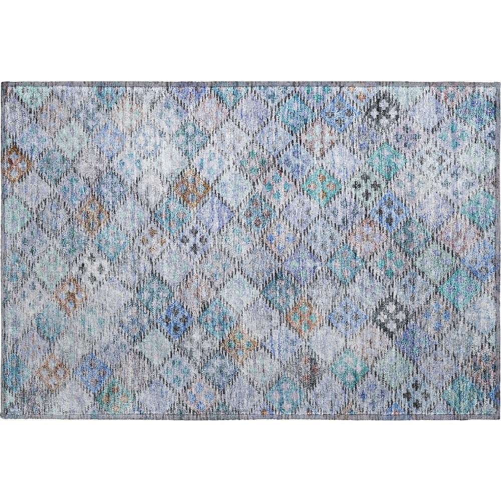 Premium Machine Washable Mayfield AMF1081 Blue 1'8" x 2'6" Rug. Picture 1