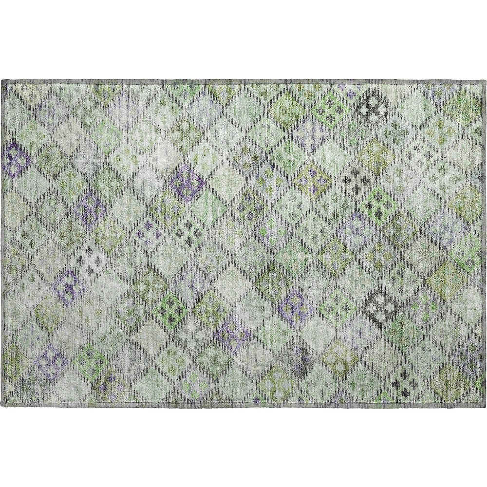 Premium Machine Washable Mayfield AMF1081 Green 1'8" x 2'6" Rug. Picture 1