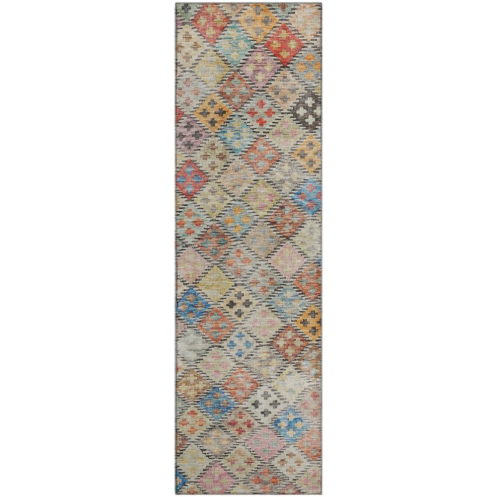 Premium Machine Washable Mayfield AMF1081 Paprika 2'3" x 7'6" Runner Rug. Picture 1