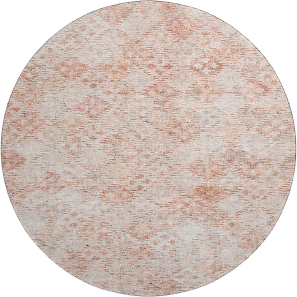 Premium Machine Washable Mayfield AMF1081 Pink 8' x 8' Round Rug. Picture 1