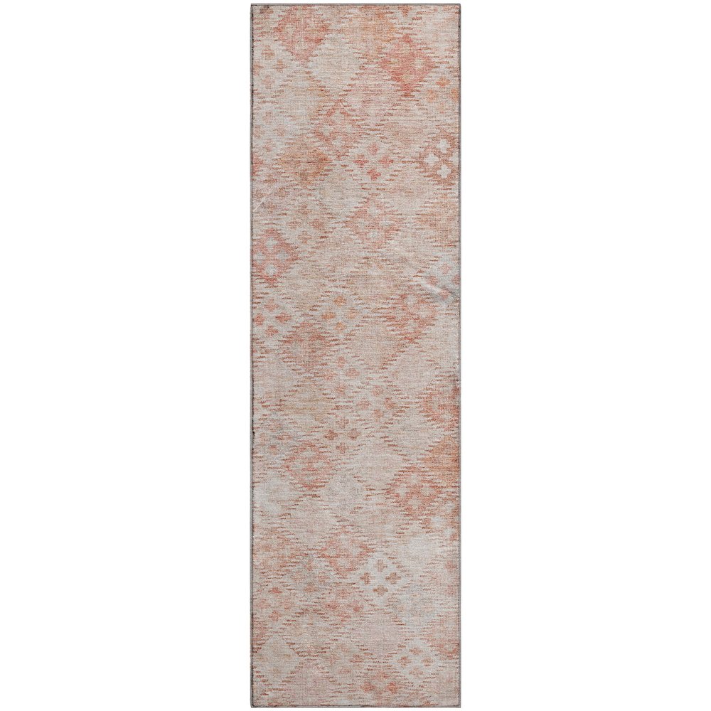Premium Machine Washable Mayfield AMF1081 Pink 2'3" x 7'6" Runner Rug. Picture 1