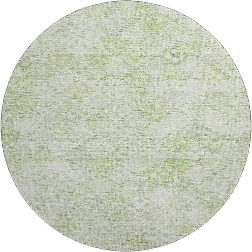 Premium Machine Washable Mayfield AMF1081 Sage 8' x 8' Round Rug. Picture 1